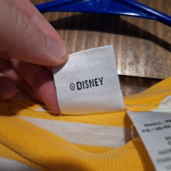 Vintage Disney Yellow and White Striped Minnie Mouse Tee Womens Size Small - Picture 4 of 5